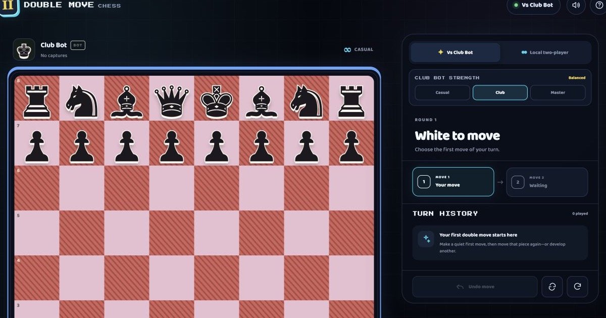 Double Move Chess Online vs Bot screenshot